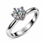 Eternal Light — 1ct GRA Certified Mozonite Ring in Sterling Silver