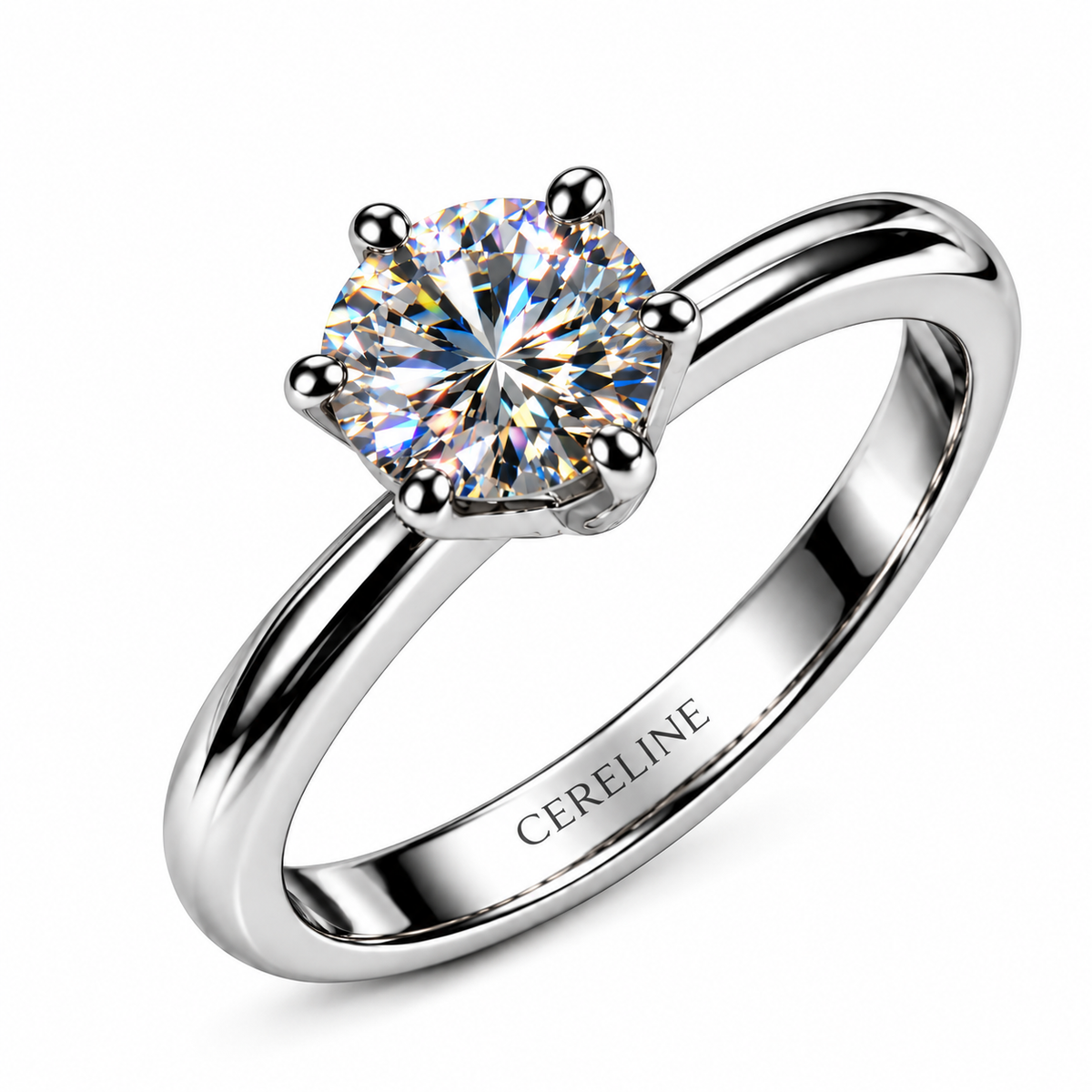 Eternal Light — 1ct GRA Certified Mozonite Ring in Sterling Silver