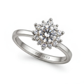 The Corona — Moissanite Ring with a Pointed Halo