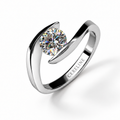 Brilliance in Every Turn — 1ct GRA Certified Moissanite Ring in Sterling Silver