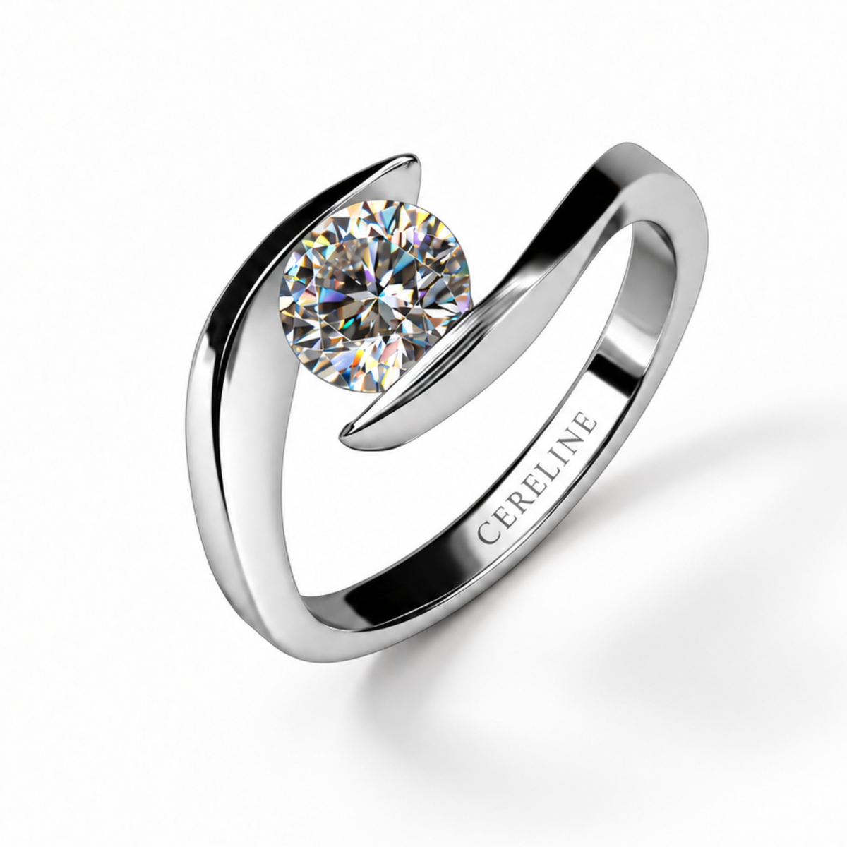 Brilliance in Every Turn — 1ct GRA Certified Moissanite Ring in Sterling Silver