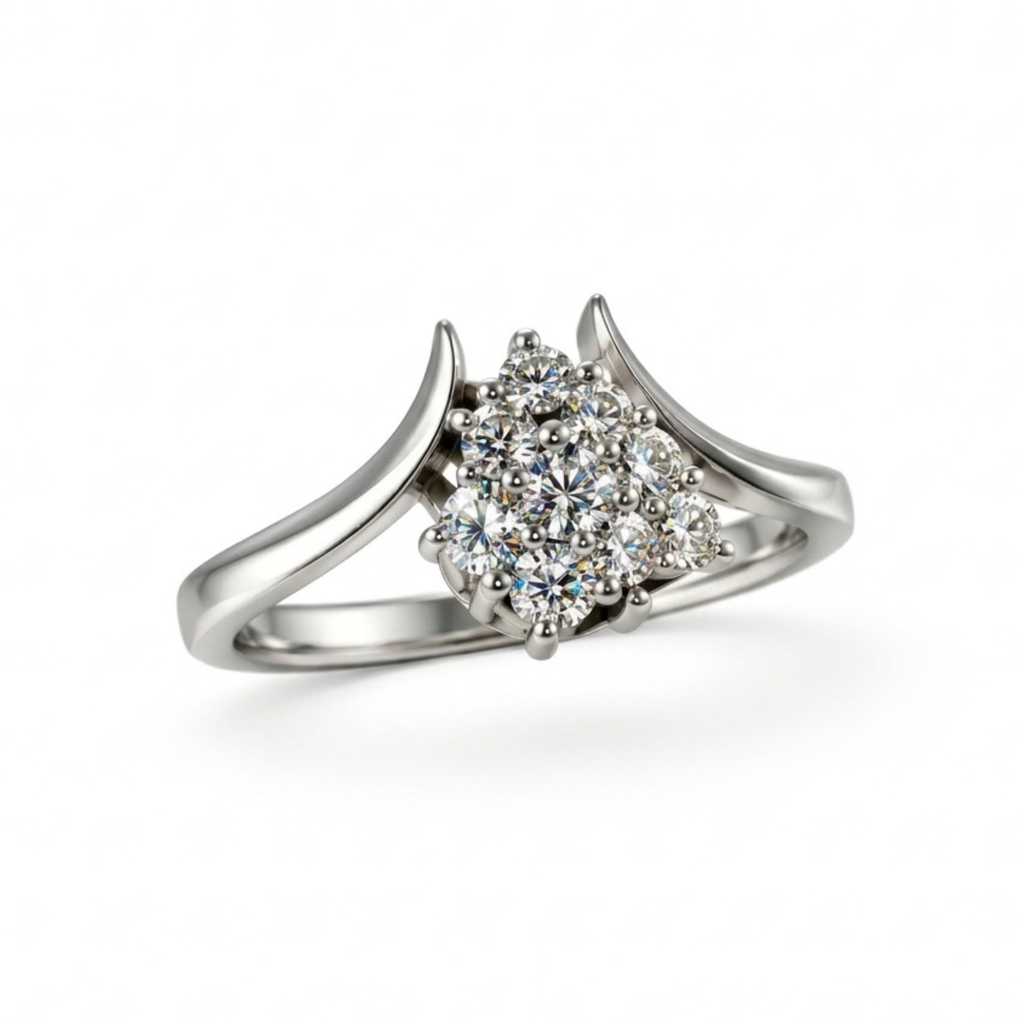 The Grape — Seven-Stone Moissanite Cluster Ring