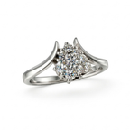 The Grape — Seven-Stone Moissanite Cluster Ring