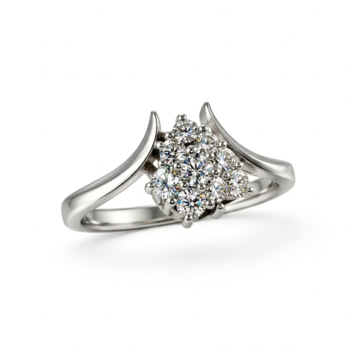 The Grape — Seven-Stone Moissanite Cluster Ring