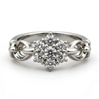The Link — Seven-Stone Moissanite Cluster on a Chain Band