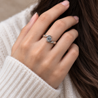 Brilliance in Every Turn — 1ct GRA Certified Moissanite Ring in Sterling Silver