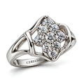 Nine Stars — Moissanite Cluster Ring in Sterling Silver