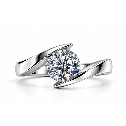 Brilliance in Every Turn — 1ct GRA Certified Moissanite Ring in Sterling Silver