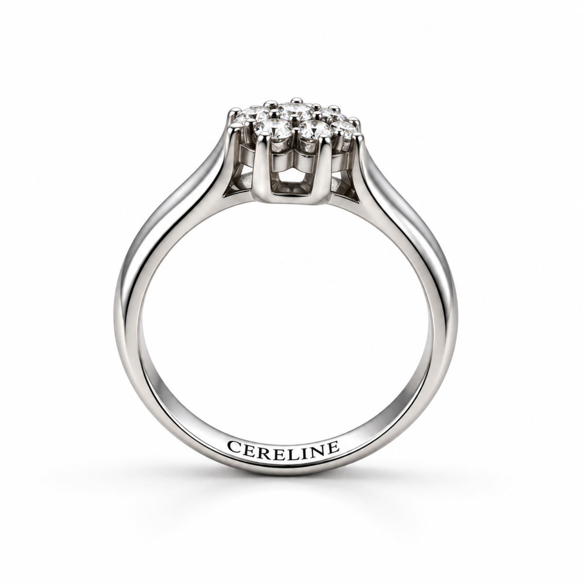The Grape — Seven-Stone Moissanite Cluster Ring