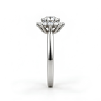 The Corona — Moissanite Ring with a Pointed Halo