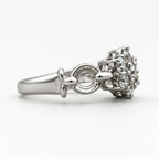The Link — Seven-Stone Moissanite Cluster on a Chain Band