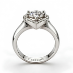 The Valentine — Heart-Cut Moissanite Ring with a Matching Halo
