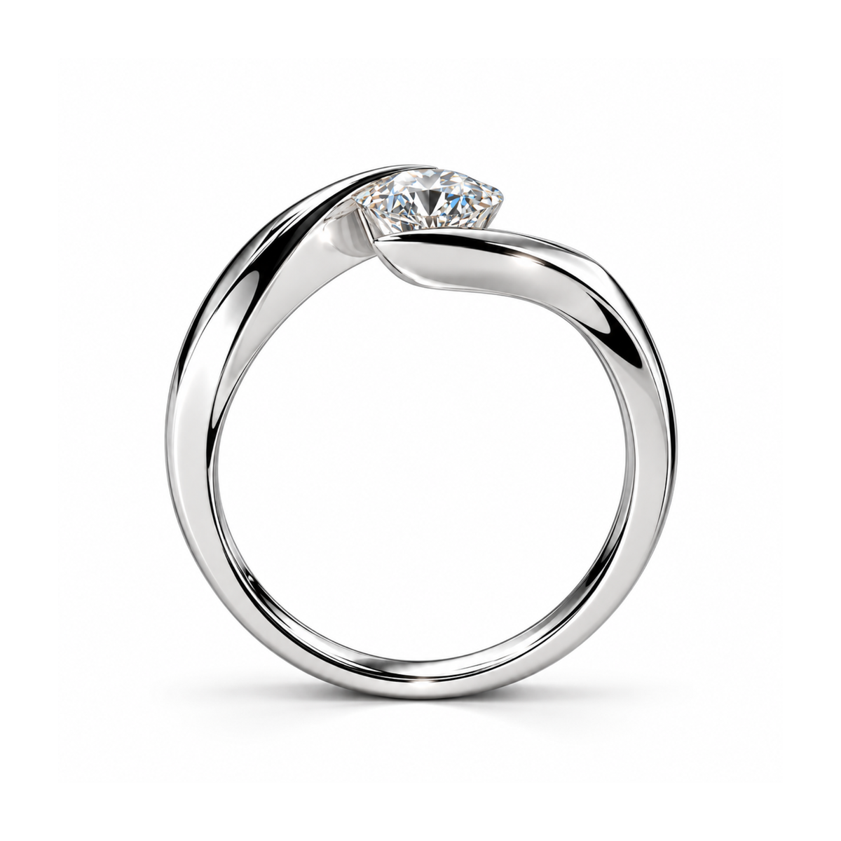 Brilliance in Every Turn — 1ct GRA Certified Moissanite Ring in Sterling Silver