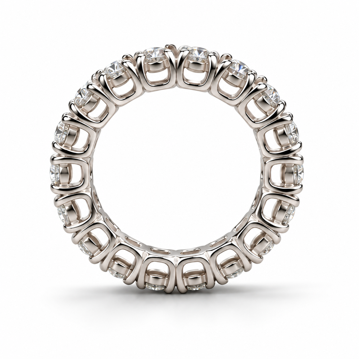 Endless Vow — Full Eternity Moissanite Ring in Sterling Silver