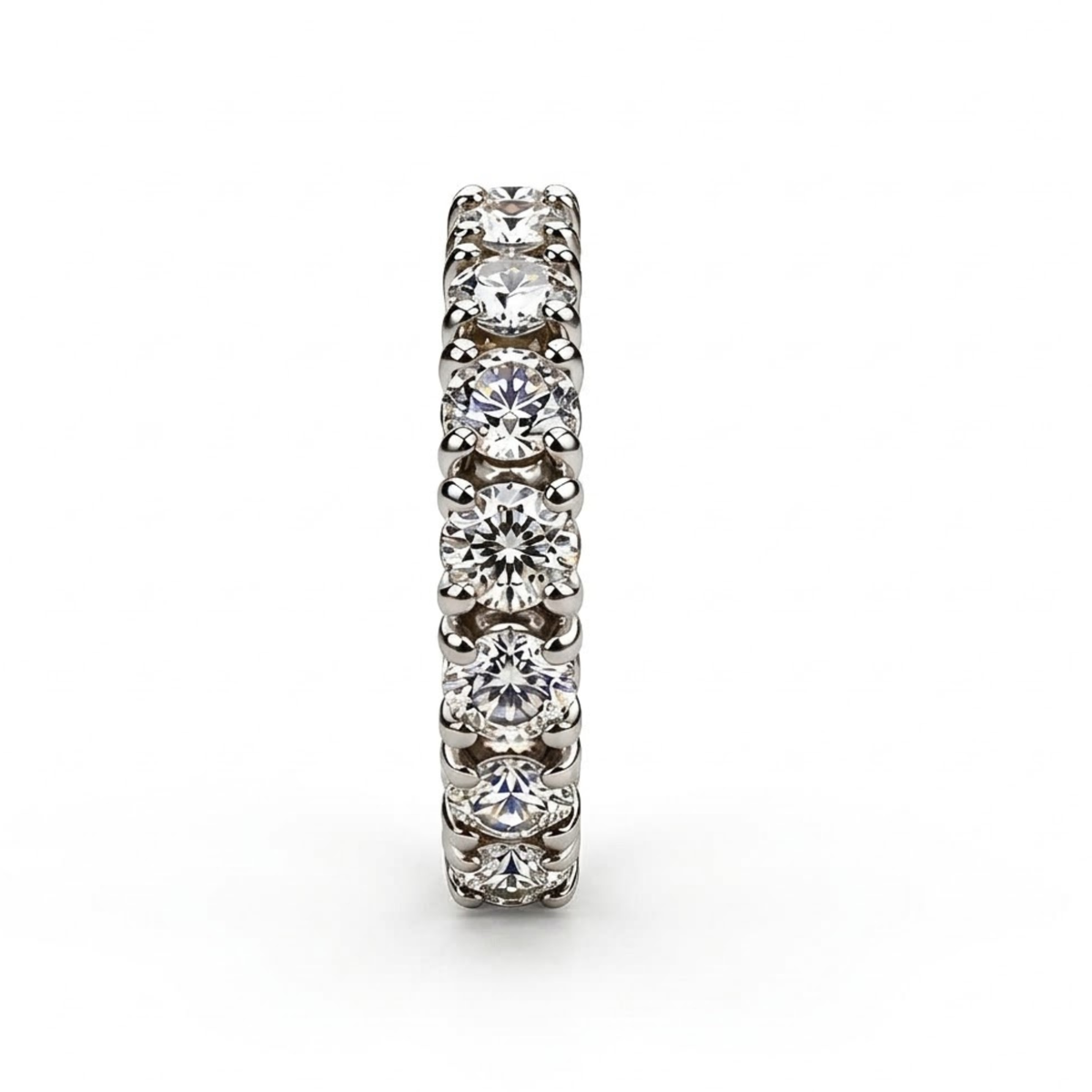 Endless Vow — Full Eternity Moissanite Ring in Sterling Silver
