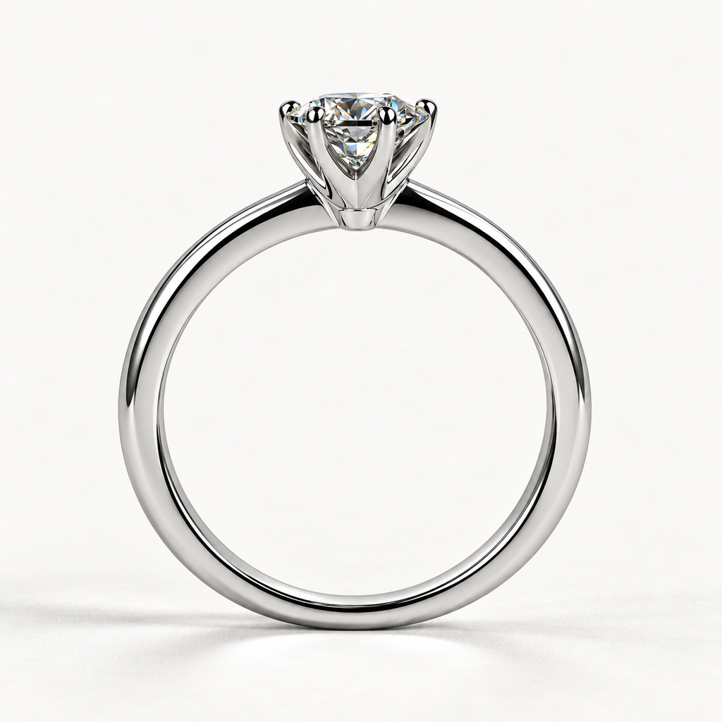 Eternal Light — 1ct GRA Certified Mozonite Ring in Sterling Silver