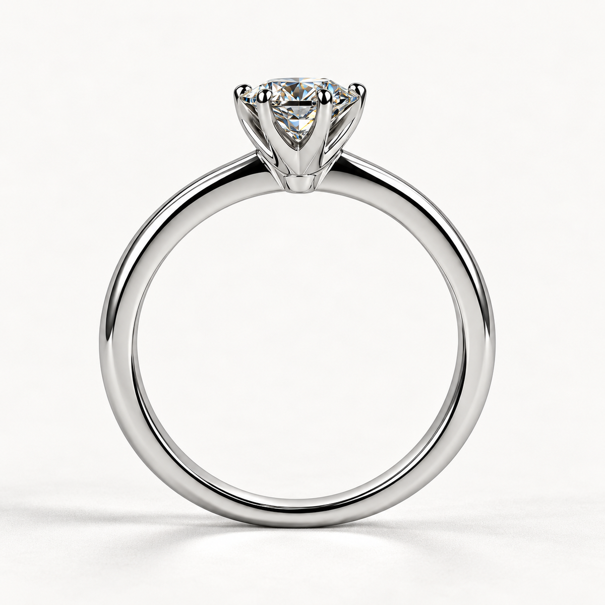 Eternal Light — 1ct GRA Certified Mozonite Ring in Sterling Silver
