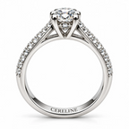 The Keystone — Geometric Solitaire Moissanite Ring in Sterling Silver