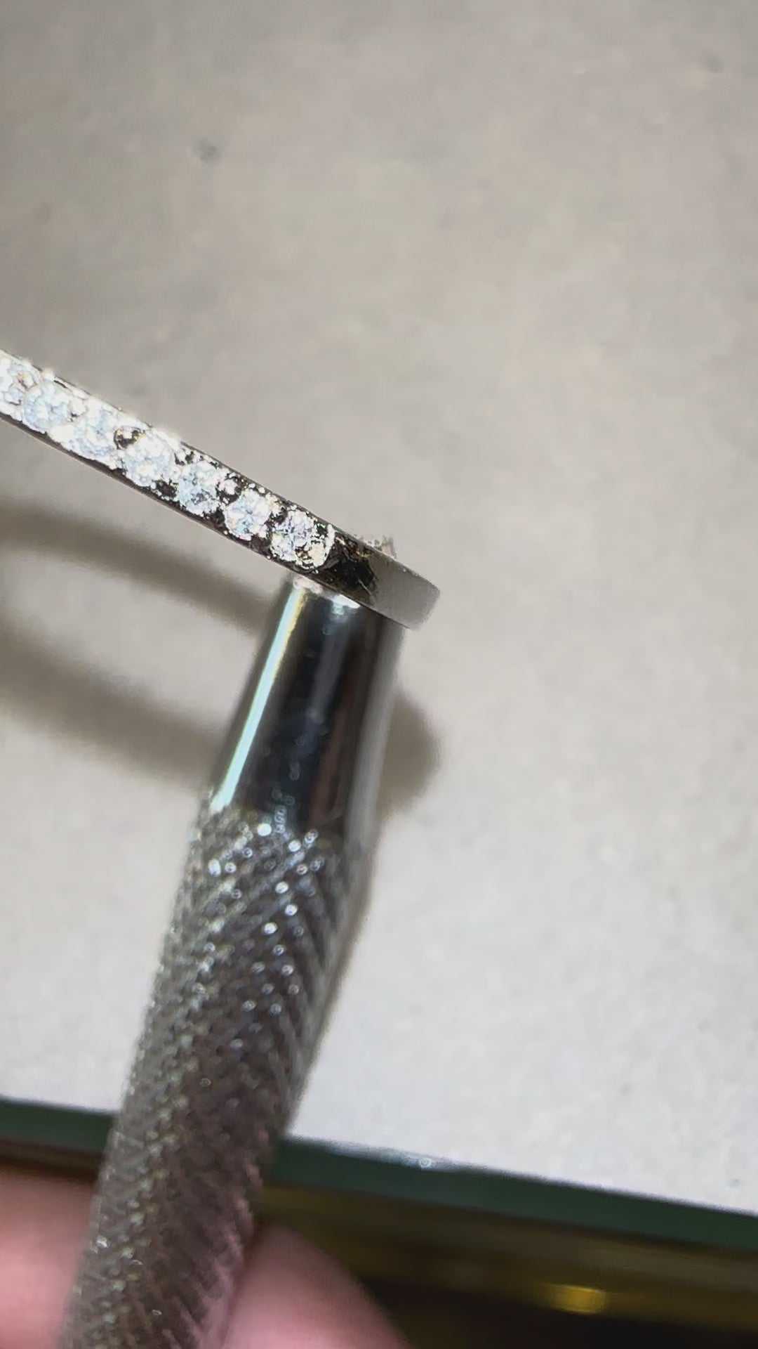 Halo of Day — Round Brilliant Moissanite Ring with Pavé Band